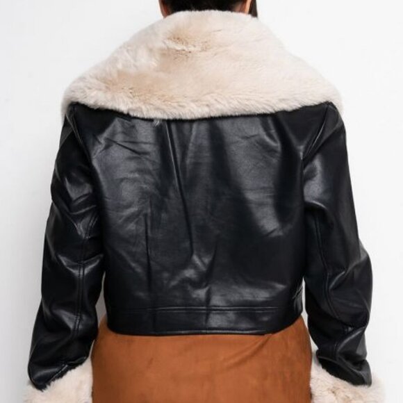 PLUS AZALEA WANG FUR TRIM COVERGIRL CROP JACKET ( BRAND NEW !!! ) - Picture 3 of 9